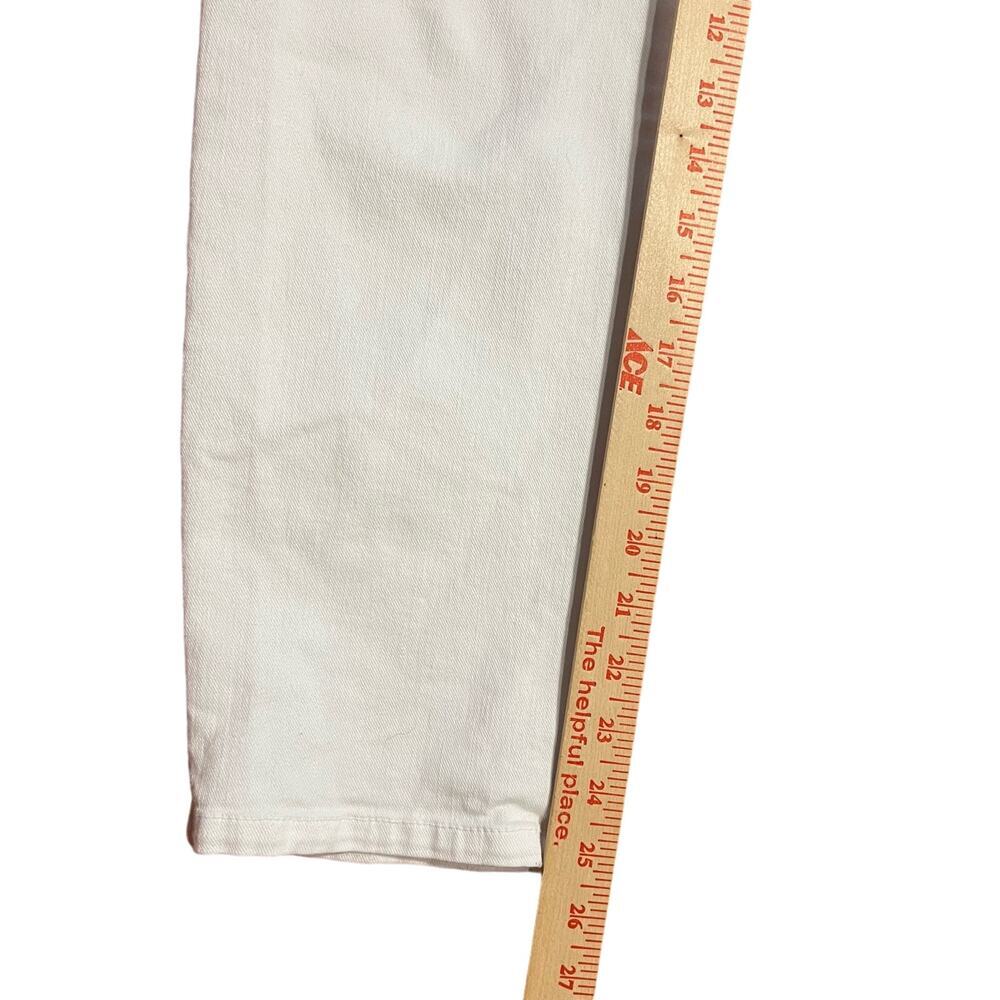 Pilcro White Denim Jeans Size 29 Straight Leg High Rise Cropped Casual Stretch - Picture 7 of 9